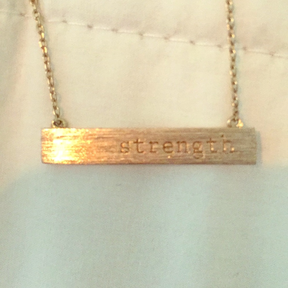 NEW!! Altar'd State 'strength' bar necklace